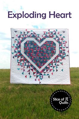 Slice of Pi Quilts Exploding Heart quilt pattern
