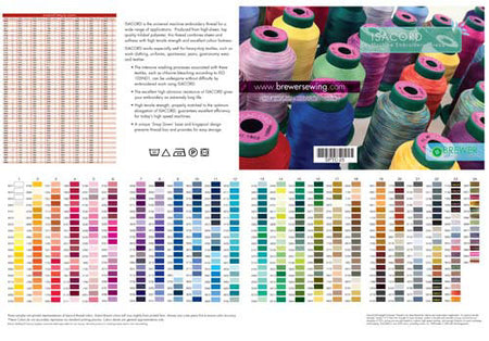 Isacord Printed Thread Chart Small Pocket Size