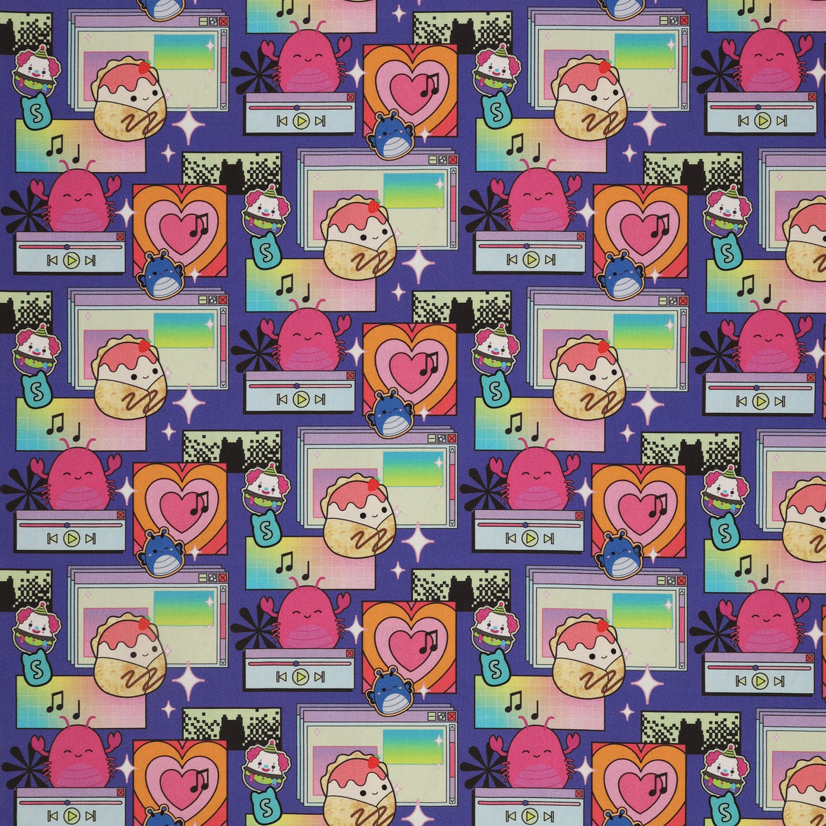 Squishmallows Joyful Fabric Collection - Joy Purple