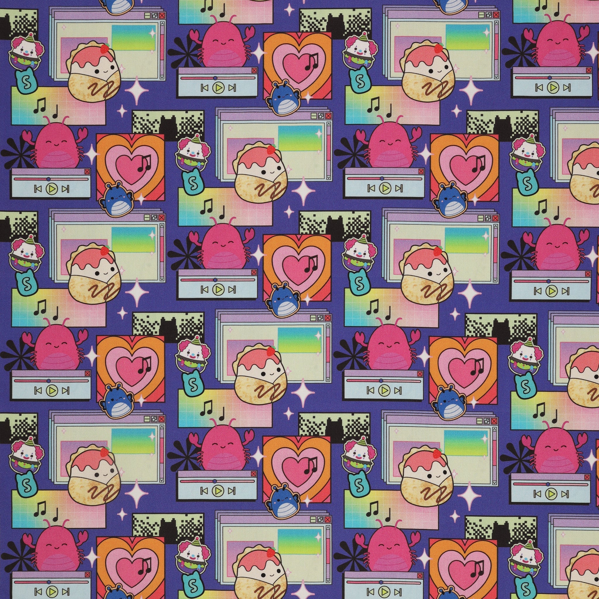 Squishmallows Joyful Fabric Collection - Joy Purple