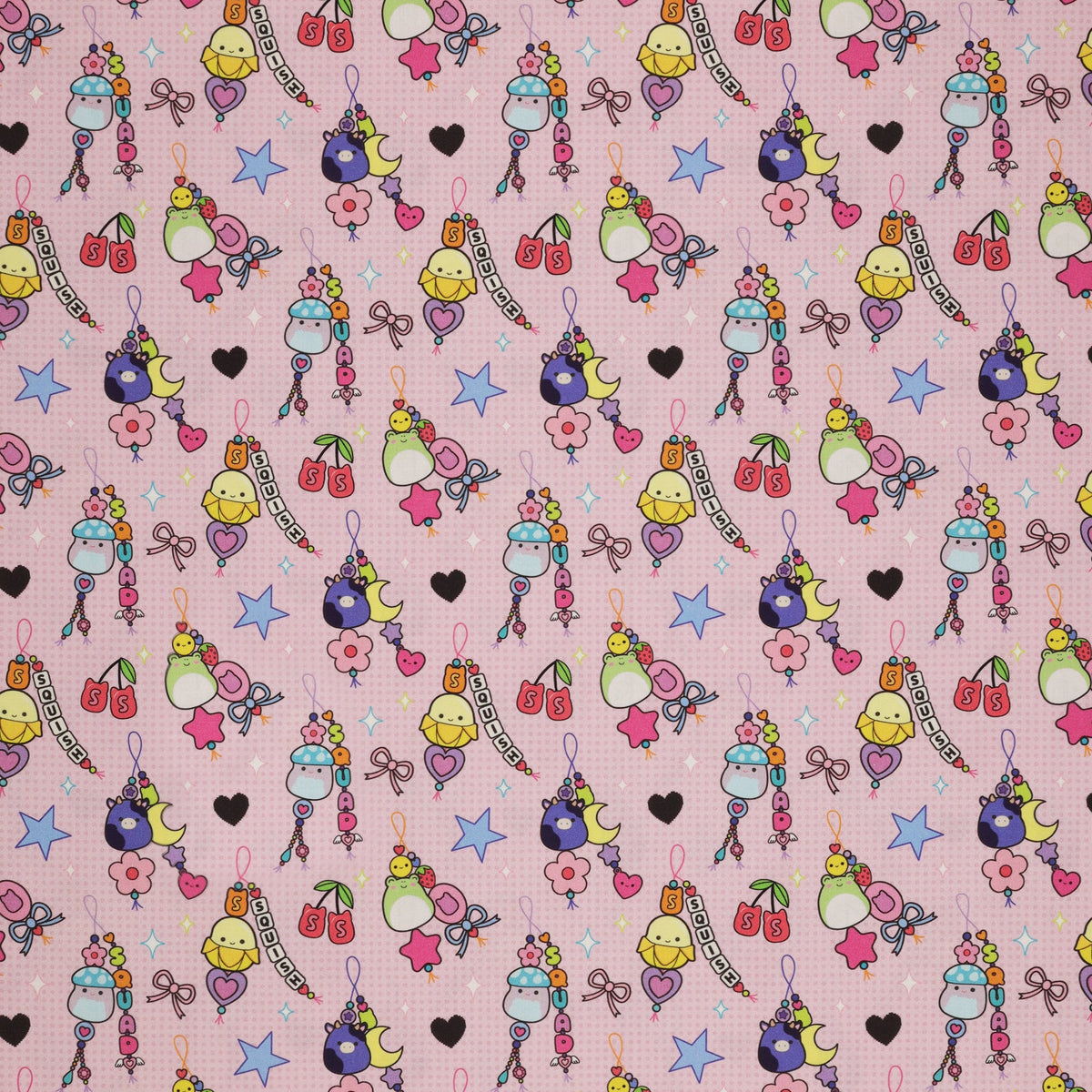 Squishmallows Joyful Fabric Collection - Charms Pink