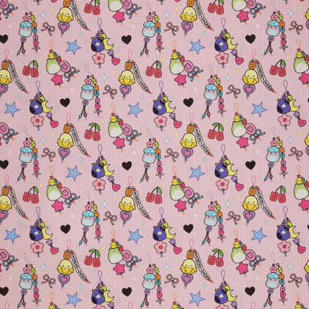 Squishmallows Joyful Fabric Collection - Charms Pink