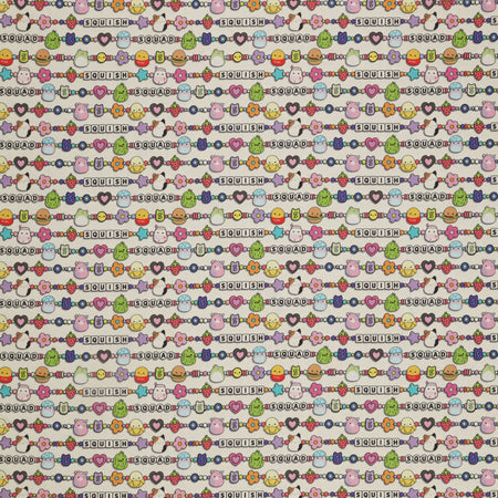 Squishmallows Joyful Fabric Collection - Braceletes White