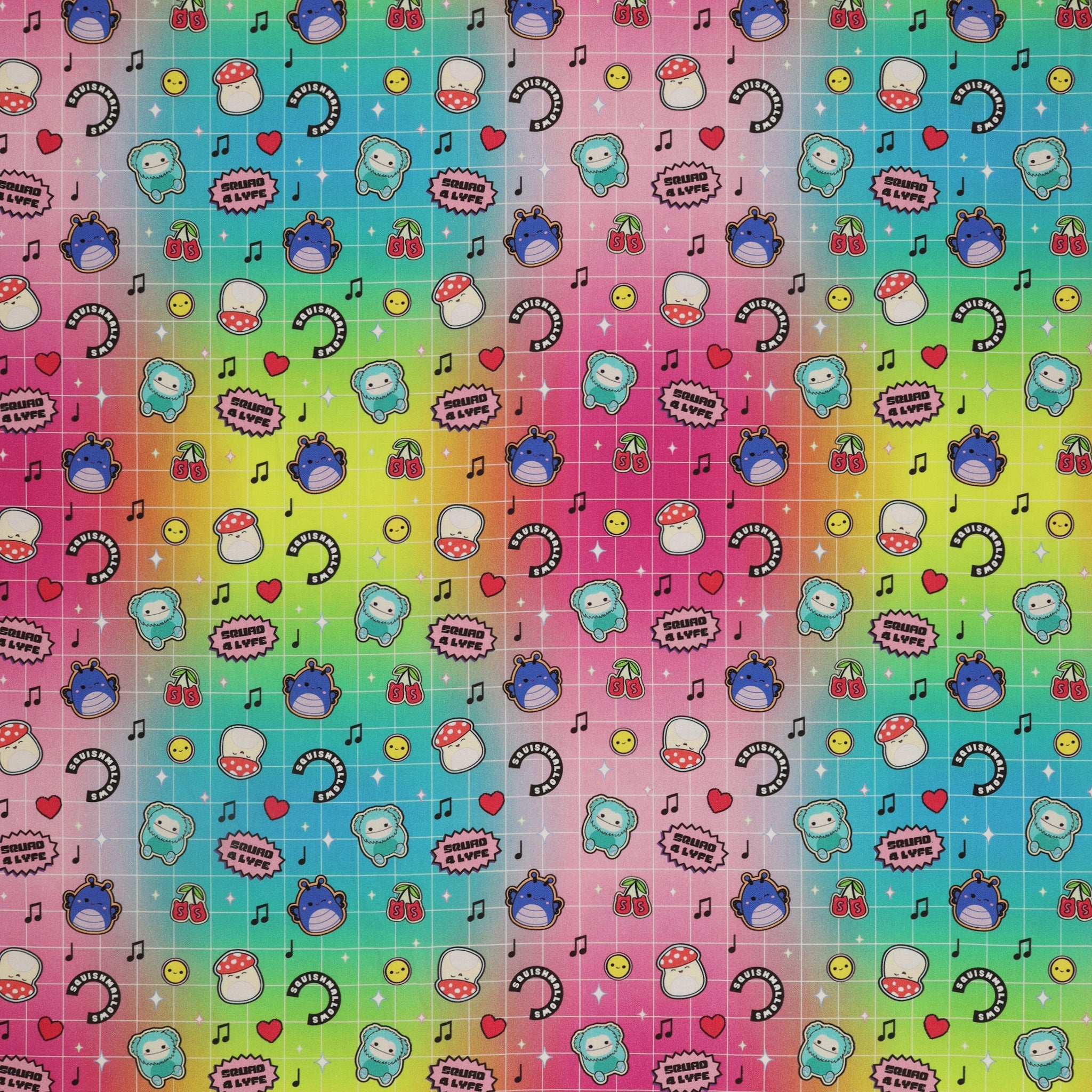 Squishmallows Joyful Fabric Collection - Squad Toss Multi
