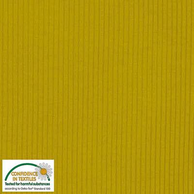 Stof A/S Fabrics Avalana Viscose Rib- Solid small Mustard