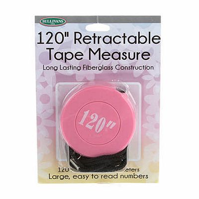 Sullivans 120in Pink Retractable Tape Measure