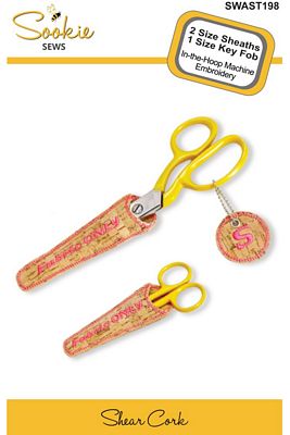Sookie Sews Shear Cork Sheaths and Monogram Key Fob Set Ith
