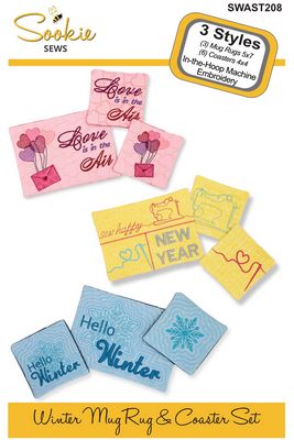Sookie Sews Winter Mug Rug & Coaster Set In-the-Hoop