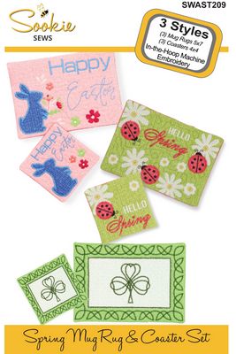 Sookie Sews Spring Mug Rug & Coaster Set In-the-Hoop