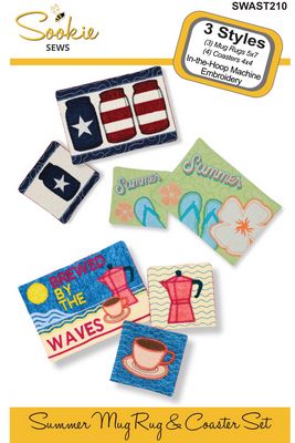 Sookie Sews Summer Mug Rug & Coaster Set In-the-Hoop