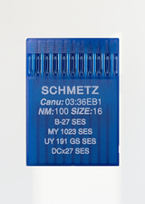Schmetz Ball Point Industrial Machine Needles - B-27 SES, MY 1023 SES, UY 191 GS SES, DCx27 SES - 10/Pack