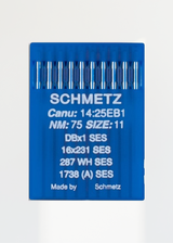 Schmetz Light Ball Point Industrial Machine Needles - DBx1 SES, 16x231 SES, 287 WH SES, 1738 (A) SES - 10/Pack
