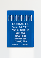 Schmetz Light Ball Point Industrial Machine Needles - DBx1 SES, 16x231 SES, 287 WH SES, 1738 (A) SES - 10/Pack