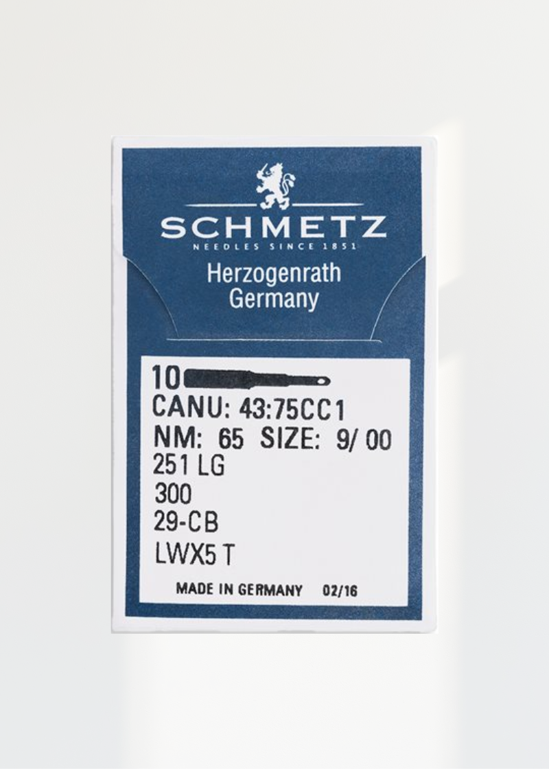 Schmetz Long Regular Point Industrial Machine Needles - 251 LG, 300, 29-CB, LWx5 T - 10/Pack