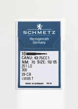 Schmetz Long Regular Point Industrial Machine Needles - 251 LG, 300, 29-CB, LWx5 T - 10/Pack
