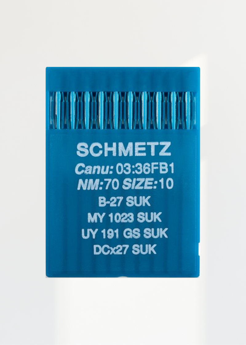Schmetz Medium Ball Point Serger Overlock Industrial Machine Needles - B-27 SUK, MY 1023 SUK, UY 191 GS SUK, DCx27 SUK - 10/Pack