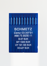 Schmetz Medium Ball Point Serger Overlock Industrial Machine Needles - B-27 SUK, MY 1023 SUK, UY 191 GS SUK, DCx27 SUK - 10/Pack