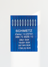 Schmetz Medium Ball Point Straight Stitch Industrial Machine Needles - 16x231 SUK, DBx1 SUK, 287 WH SUK, 1738 (A) SUK - 10/Pack
