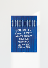Schmetz Medium Ball Point Straight Stitch Industrial Machine Needles - 16x231 SUK, DBx1 SUK, 287 WH SUK, 1738 (A) SUK - 10/Pack