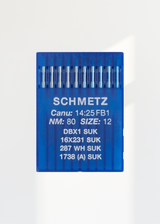 Schmetz Medium Ball Point Straight Stitch Industrial Machine Needles - 16x231 SUK, DBx1 SUK, 287 WH SUK, 1738 (A) SUK - 10/Pack