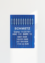 Schmetz Medium Ball Point Straight Stitch Industrial Machine Needles - 16x231 SUK, DBx1 SUK, 287 WH SUK, 1738 (A) SUK - 10/Pack
