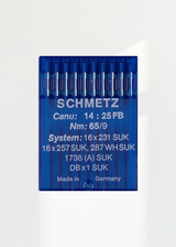 Schmetz Medium Ball Point Straight Stitch Industrial Machine Needles - 16x231 SUK, DBx1 SUK, 287 WH SUK, 1738 (A) SUK - 10/Pack