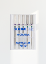 Schmetz Microtex Sharp Sewing Machine Needles - 15x1, 130/705 H-M - 5/Pack