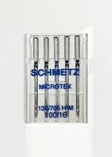 Schmetz Microtex Sharp Sewing Machine Needles - 15x1, 130/705 H-M - 5/Pack