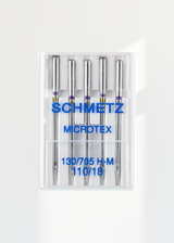 Schmetz Microtex Sharp Sewing Machine Needles - 15x1, 130/705 H-M - 5/Pack