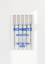 Schmetz Microtex Sharp Sewing Machine Needles - 15x1, 130/705 H-M - 5/Pack