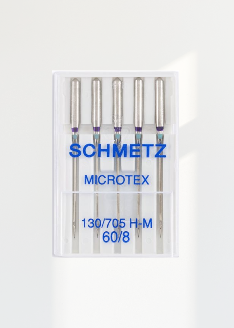 Schmetz Microtex Sharp Sewing Machine Needles - 15x1, 130/705 H-M - 5/Pack