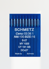 Schmetz Regular Point Industrial Machine Needles - B-27, MY 1023, UY 191 GS, DCx27 - 10/Pack