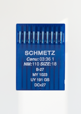 Schmetz Regular Point Industrial Machine Needles - B-27, MY 1023, UY 191 GS, DCx27 - 10/Pack