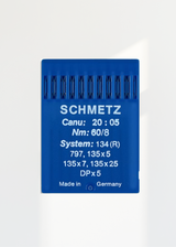 Schmetz Regular Point Industrial Machine Needles - 134 (R),135x5, 135x7, 135x25, DPx5 - 10/Pack