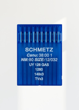 Schmetz Regular Point Straight Stitch Industrial Machine Needles - UY128GAS, 1280, 149x3, TVx3 - 10/Pack