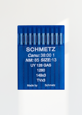 Schmetz Regular Point Straight Stitch Industrial Machine Needles - UY128GAS, 1280, 149x3, TVx3 - 10/Pack