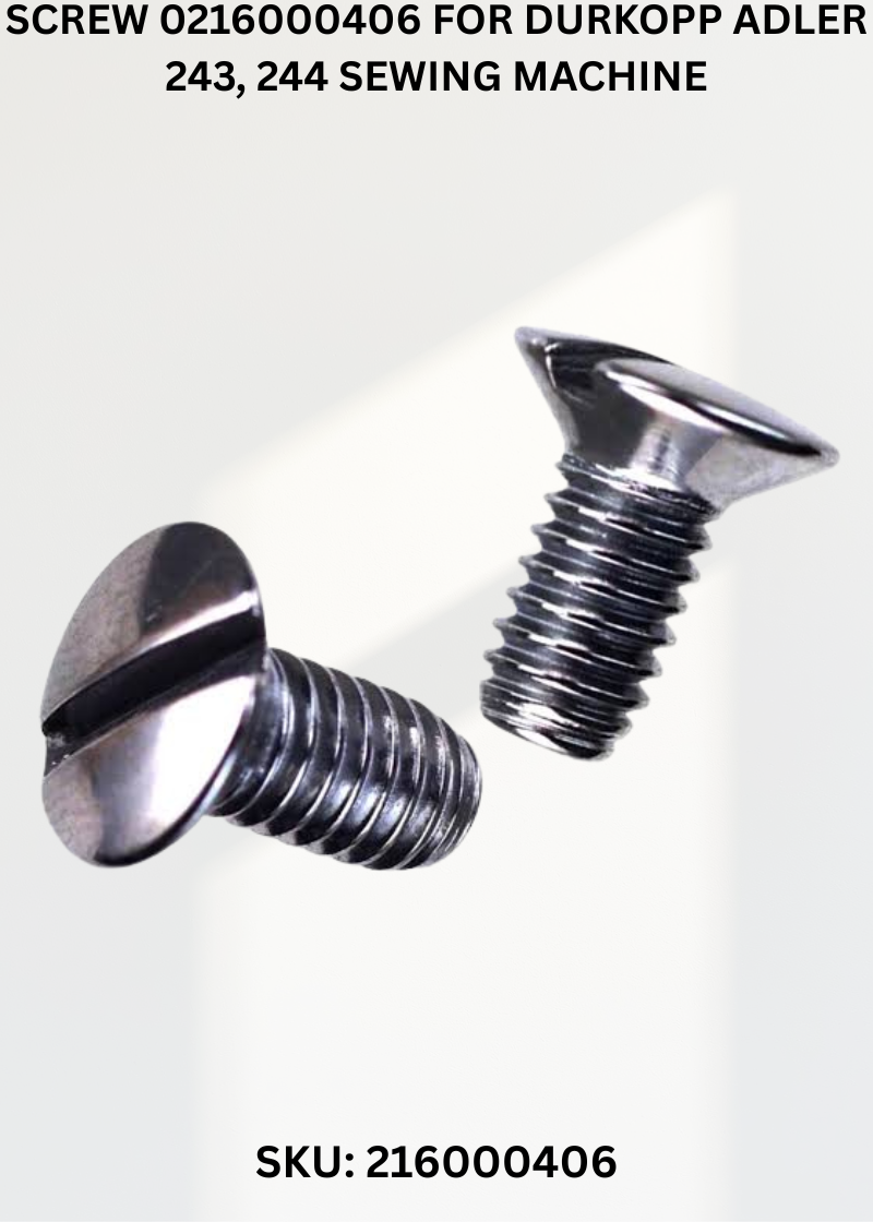 Screw 0216000406 for Durkopp Adler 243, 244 Sewing Machine