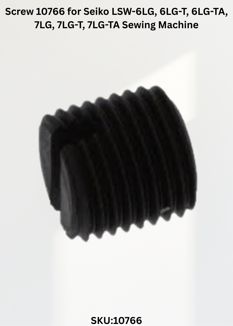 Screw 10766 for Seiko LSW-6LG, 6LG-T, 6LG-TA, 7LG, 7LG-T, 7LG-TA Sewing Machine