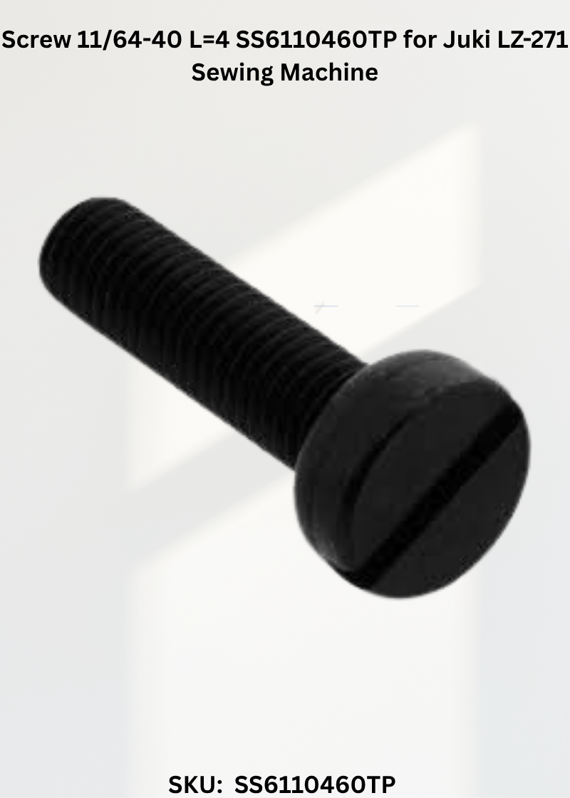 Screw 11/64-40 L=4 SS6110460TP for Juki LZ-271 Sewing Machine