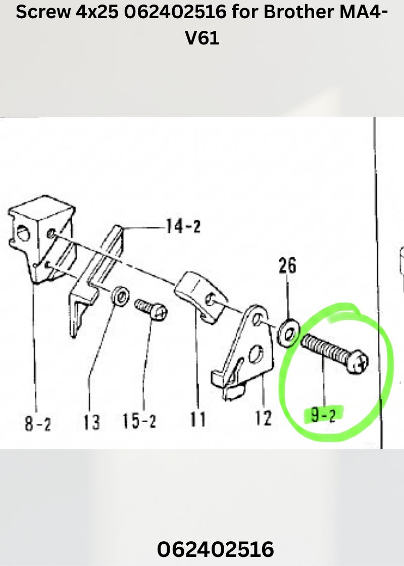 Screw 4x25 062402516 for Brother MA4-V61