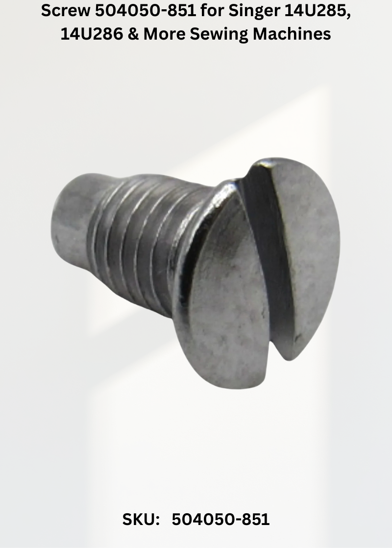 Screw 504050-851 — Fits Singer 14U285, 14U286, 14U34, 14U64 & more