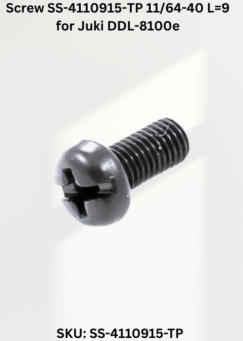 Screw SS-4110915-TP 11/64-40 L=9 for Juki DDL-8100e