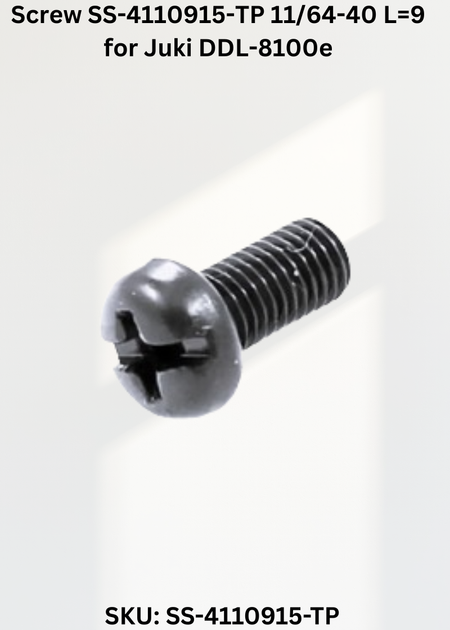 Screw SS-4110915-TP 11/64-40 L=9 for Juki DDL-8100e