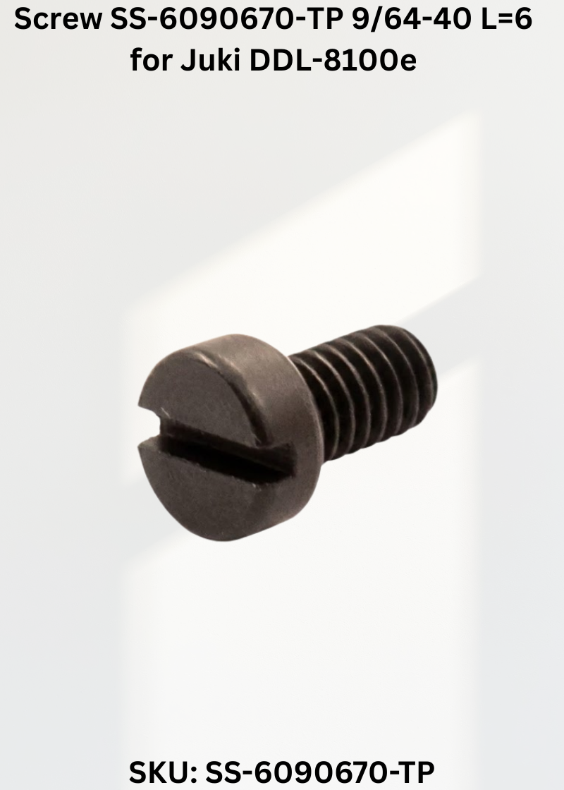Screw SS-6090670-TP 9/64-40 L=6 for Juki DDL-8100e