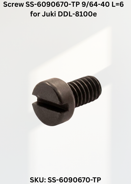 Screw SS-6090670-TP 9/64-40 L=6 for Juki DDL-8100e
