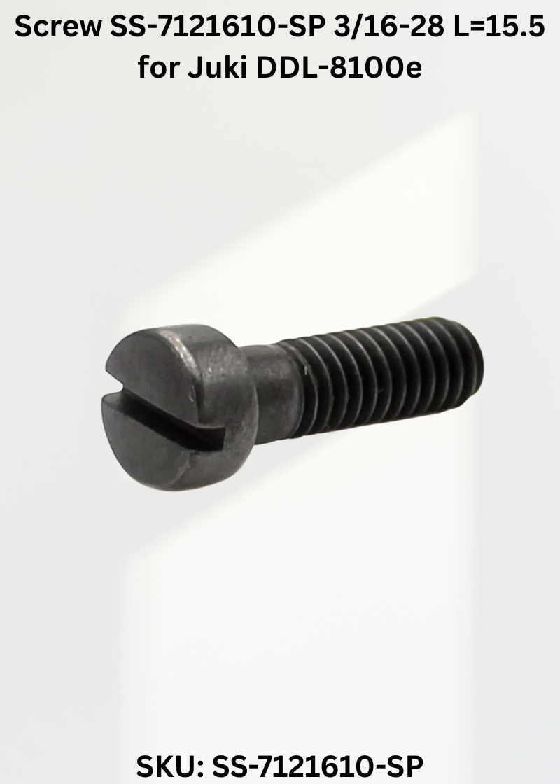 Screw SS-7121610-SP 3/16-28 L=15.5 for Juki DDL-8100e
