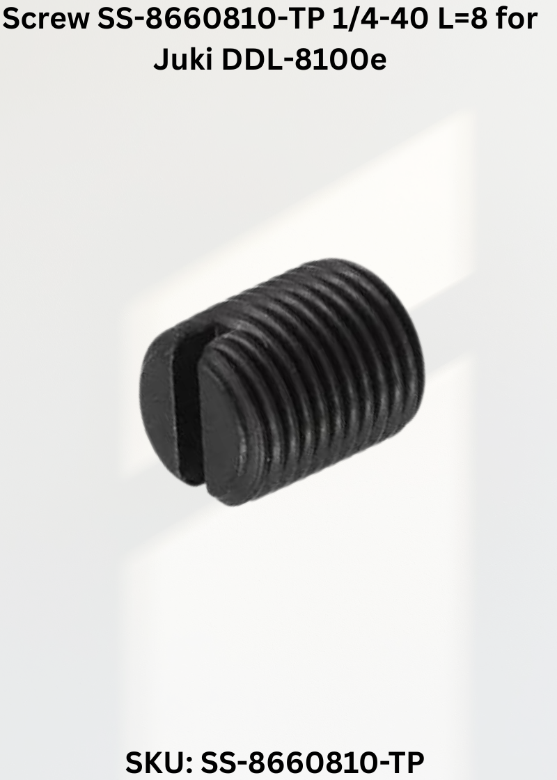 Screw SS-8660810-TP 1/4-40 L=8 for Juki DDL-8100e