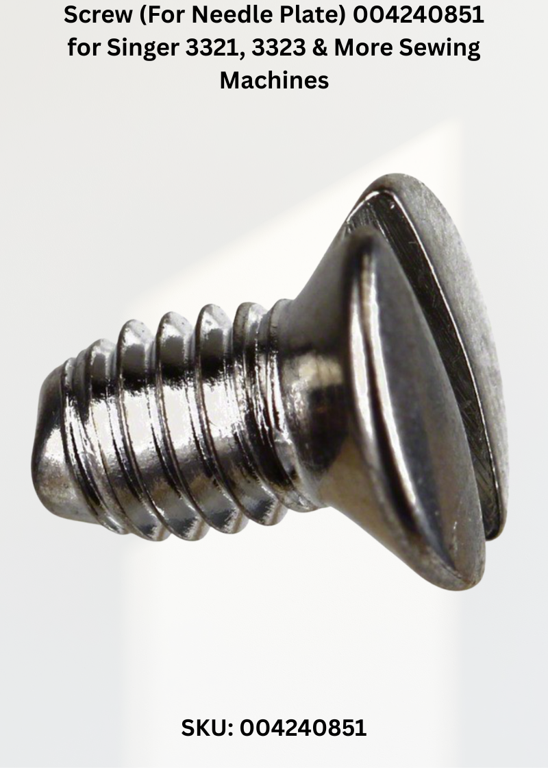 Screw (For Needle Plate) 004240851 for Singer 3321, 3323 & More Sewing Machines
