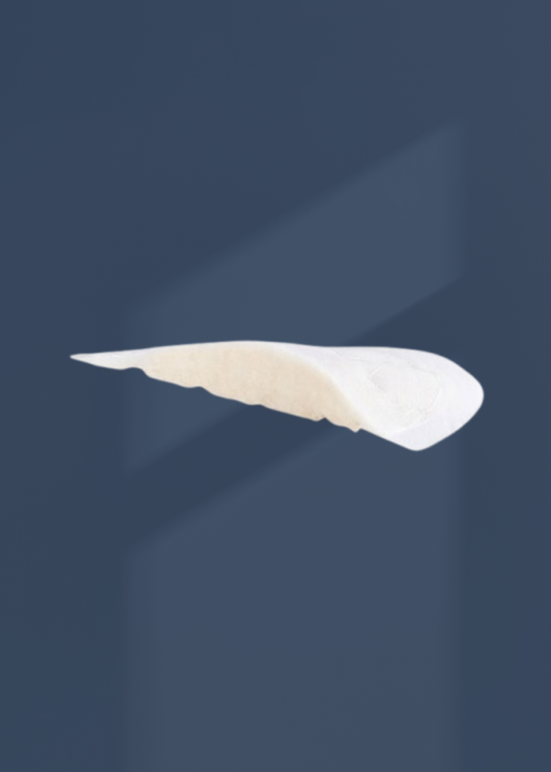Men's Shoulder Pads - Crinoline Cover W/ Natural Cotton Fill - 1" Thick x 9" x 4 1/2" - 12 Pairs/Pack - White