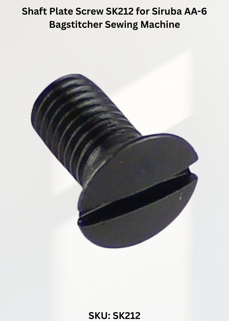 Shaft Plate Screw SK212 for Siruba AA-6 Bagstitcher Sewing Machine